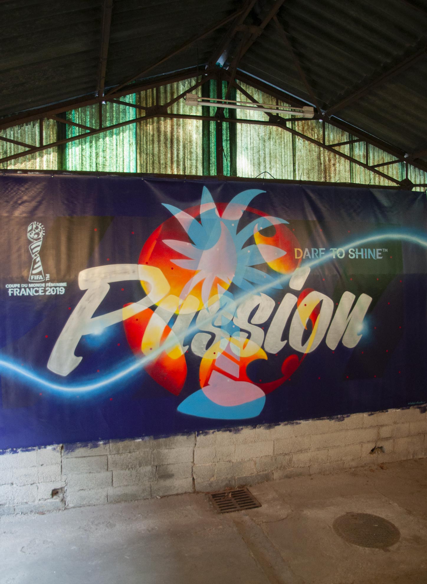 événementiel peinture pour la fifa coupe du monde feminine 2019 france graffiti art fresque reveal villes hotes 2018